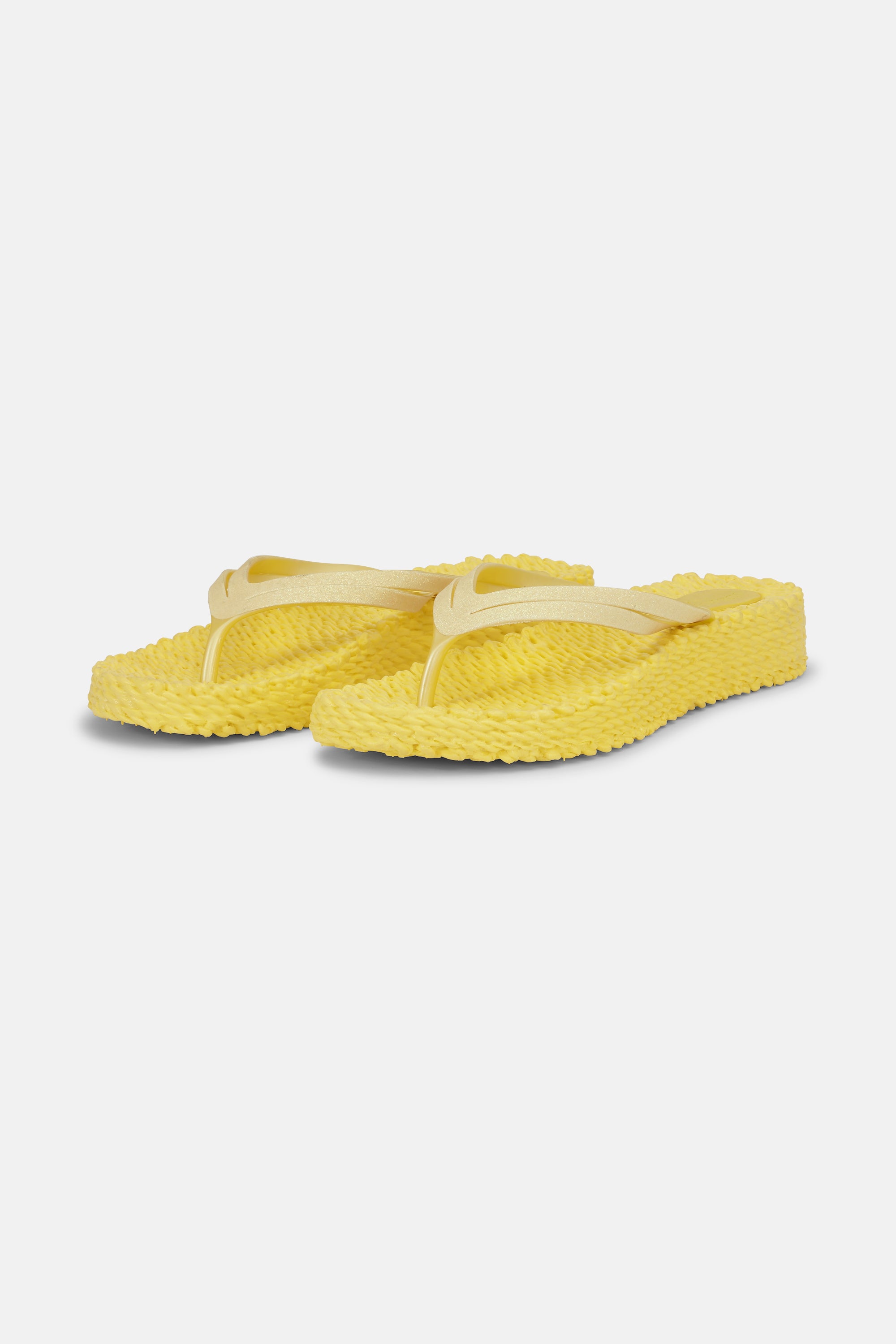 Plateau Flip-Flops Glitter - Pale Banana